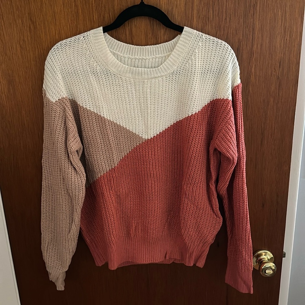 Color block knit sweater. Shein. Never worn